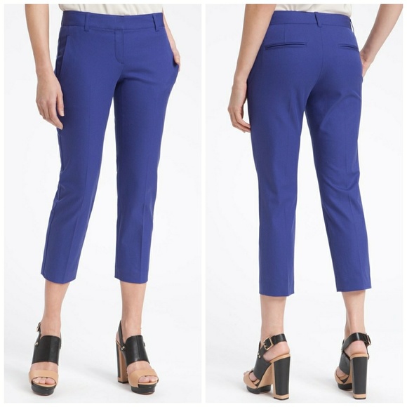 Theory Pants - Theory Blue Bi-Stretch Crop Ankle Pants